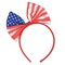 Party Central Club Pack of 12 Red and Blue Patriotic Bow Headband Costume Accessories - One Size